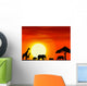 Africa Safari Landscape Background Wall Mural