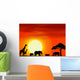 Africa Safari Landscape Background Wall Mural