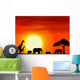 Africa Safari Landscape Background Wall Mural
