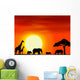 Africa Safari Landscape Background Wall Mural