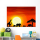 Africa Safari Landscape Background Wall Mural