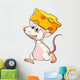 A mouse and a cheese Wall Decal