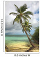Tropical beach with palm tree Wall Mural