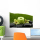 Green spa still life with zen stones and candle ,orchid Wall Decal
