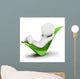 3D White People Relaxed Wall Decal