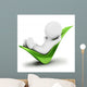 3D White People Relaxed Wall Decal