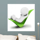 3D White People Relaxed Wall Decal