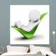 3D White People Relaxed Wall Decal