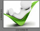 3D White People Relaxed Wall Decal