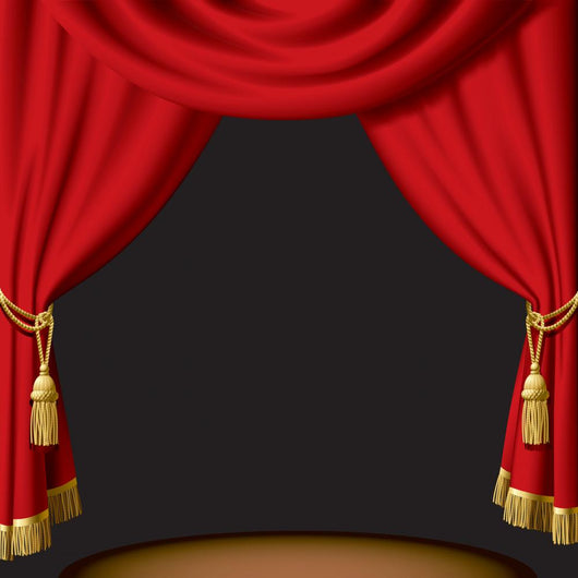 Red curtain Wall Mural