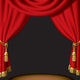 Red curtain Wall Mural