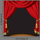 Red curtain Wall Mural