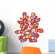 Flower Chinese Word Hei for Chinese Wedding Wall Decal