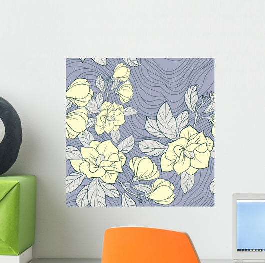 Jasmine Floral Vector Seamless Wall Decal