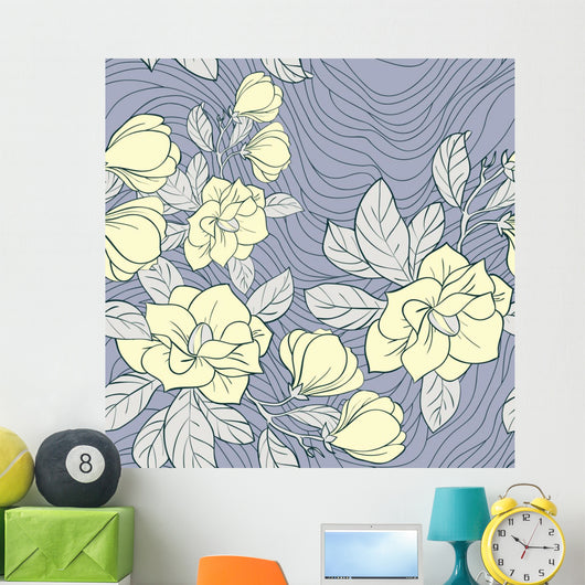 Jasmine Floral Vector Seamless Wall Decal