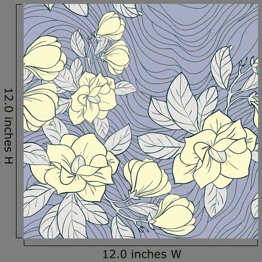 Jasmine Floral Vector Seamless Wall Decal