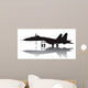 Military Aircraft Vector Silhouette With Reflection Wall Decal