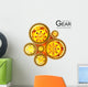 Abstract Gears Combined Butterfly Wall Decal