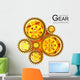 Abstract Gears combined in a butterfly Wall Decal
