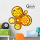 Abstract Gears combined in a butterfly Wall Decal