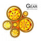 Abstract Gears combined in a butterfly Wall Decal