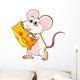 A mouse eating cheese Wall Decal