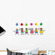 We are FRIENDS! - cartoon illustration of multi racial kids Wall Decal