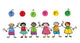 We are FRIENDS! - cartoon illustration of multi racial kids Wall Decal