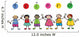We are FRIENDS! - cartoon illustration of multi racial kids Wall Decal