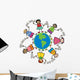 friends around the world - cartoon illustration Wall Decal