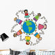 friends around the world - cartoon illustration Wall Decal