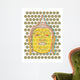 Buddha Head Pop Dots - Illustration Wall Mural