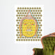 Buddha Head Pop Dots - Illustration Wall Mural