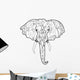 Elephant's Head Tattoo Wall Mural