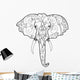 Elephant's Head Tattoo Wall Mural