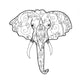 Elephant's Head Tattoo Wall Mural