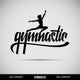 Gymnastic Hand Lettering Handmade Wall Mural