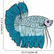Betta Fish or Siamese Fighting Fish Isolated on White Background Wall Decal
