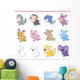 Cute Cartoon Animal Icon Wall Stickers