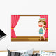 Smiling Girl with Books Wall Mural