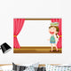 Smiling Girl with Books Wall Mural