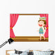 Smiling Girl with Books Wall Mural
