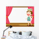 Smiling Girl with Books Wall Mural