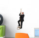 Businessman climbing rope Wall Decal