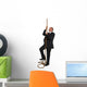 Businessman climbing rope Wall Decal
