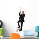 Businessman climbing rope Wall Decal