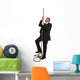 Businessman climbing rope Wall Decal