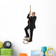 Businessman climbing rope Wall Decal