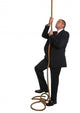 Businessman climbing rope Wall Decal