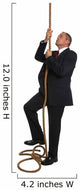 Businessman climbing rope Wall Decal